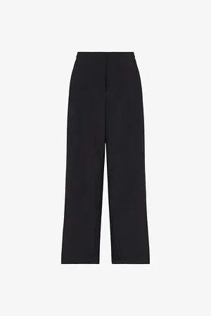 Whistles Womens Ezra Side-Stripe High-Rise Woven Trousers