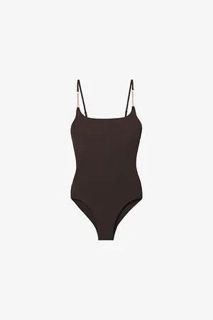 Reiss Womens Imogen Chain-Embellished Stretch-Woven Swimsuit