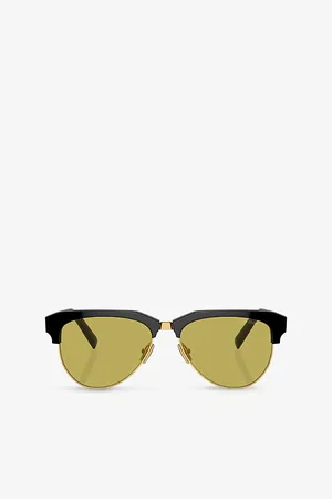 Miu Miu Womens Mu 09Zs Pilot-Frame Acetate Sunglasses