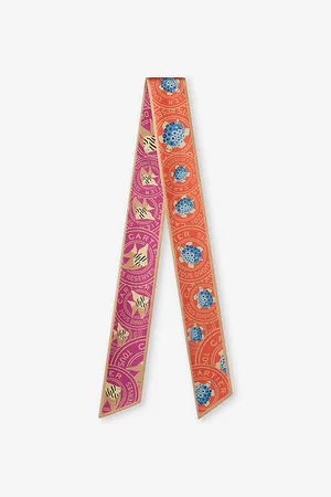 Cartier Womens Characters Silk-Twill Scarf