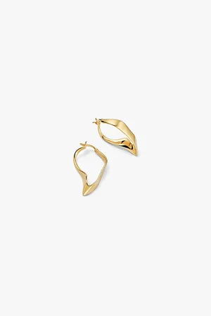 ASTLEY CLARKE Womens Floe 18ct Yellow Gold-Plated Vermeil Sterling-Silver Hoop Earrings