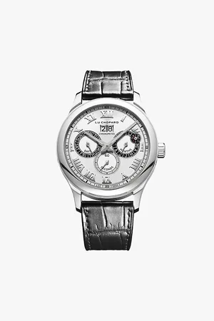 Chopard Mens 168561-3001 L.U.C Perpetual Twin Stainless-Steel and Alligator-Embossed Leather Automatic Watch