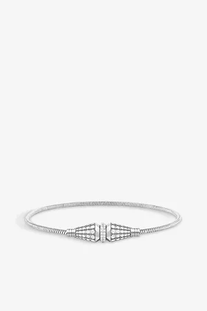 Boucheron Mens Jack De Single 18ct White-Gold and 1.76ct Round Diamond Bracelet