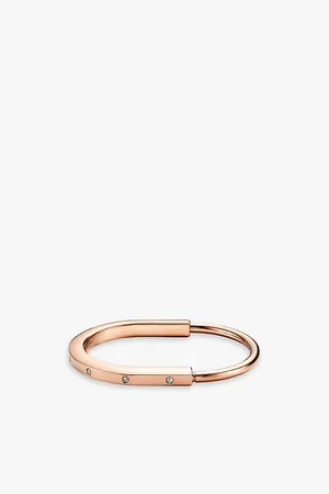 Tiffany & Co. Tiffany Lock 18ct Rose-Gold and 0.31ct Diamond Bangle Bracelet