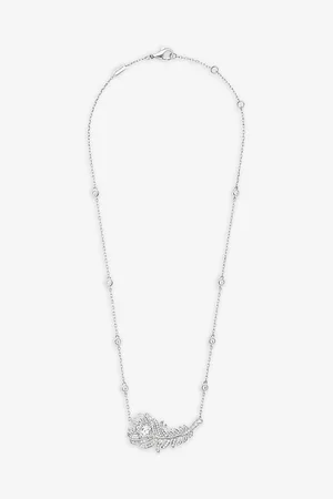 Boucheron Plume De Paon 18ct White-Gold and Diamond Necklace