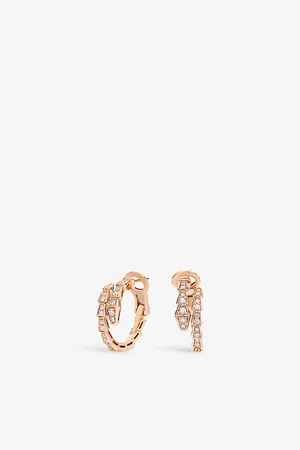 Bvlgari Serpenti Viper 18ct Rose-Gold and 0.75ct Diamond Earrings