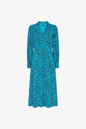 Whistles Womens Terrazzo Geometric-Print Woven Midi Dress