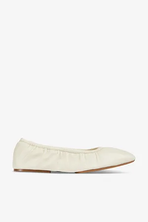 LK Bennett Womens Tayla Folded Leather Ballet Flats