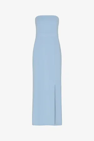 Whistles Womens Gemma Slim-Fit Strapless Stretch Recycled-Polyester Maxi Dress