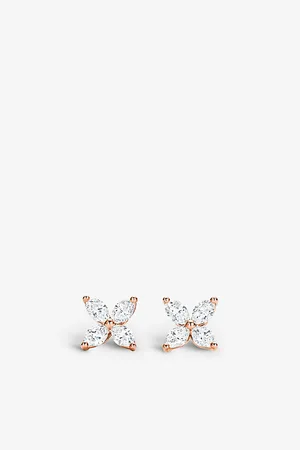 Tiffany & Co. Tiffany Victoria® 18ct Rose-Gold and 0.64ct Diamond Stud Earrings