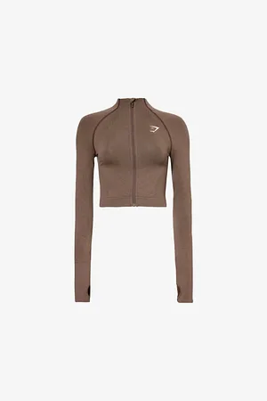 GymShark Womens Vital Seamless 2.0 Stretch-Jersey Zipped Jacket