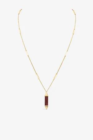Cartier Les Berlingots De Large 18ct Yellow-Gold and Snakewood Pendant Necklace