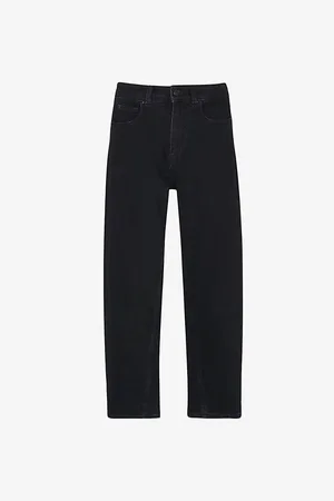 Whistles Womens Barrel-Leg High-Waist Stretch-Denim Jeans