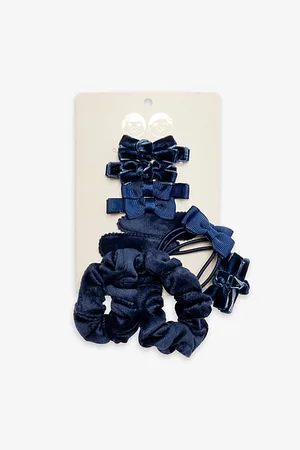 MIMI & LULA School Bow Assorted Velvet Hair Ties and Hair Clips Set
