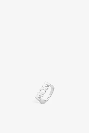 Maria Black Womens Mom White Rhodium-Plated Sterling Ring