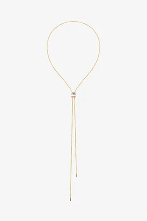 Boucheron Quatre White Edition Large 18ct Yellow-Gold, White-Gold, Rose-Gold, Ceramic and 0.33ct Round-Cut Diamond Tie Necklace
