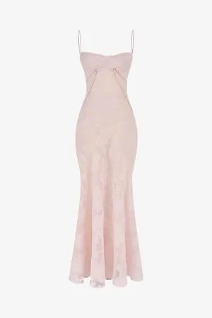 House Of Cb Womens Seren Lace-Up Lace Maxi Dress