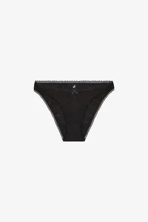Cou Cou Intimates Womens Pointelle High-Rise Organic-Cotton Briefs
