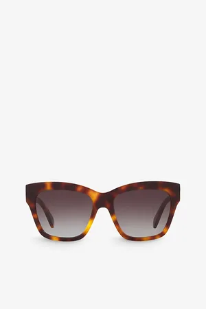 Céline Womens Cl000403 Triomphe Irregular-Frame Acetate Sunglasses