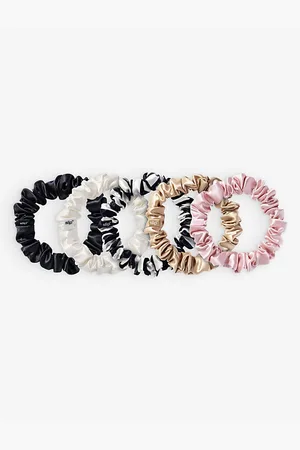 Slip Midi Silk Scrunchies Pack Of Five