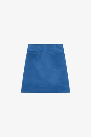 LK Bennett Womens Deborah Jet-Pocket Stretch-Cotton Corduroy Mini Skirt