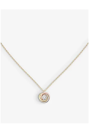 Cartier Trinity 18ct White, Rose, Yellow-Gold and 0.17ct Brilliant-Cut Diamond Pendant Necklace