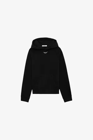 Zadig & Voltaire Womens Georgy Diamante-Wing Relaxed-Fit Cotton-Blend Hoody
