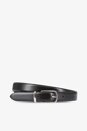 The Kooples Mens Logo-Engraved Buckle Leather Belt