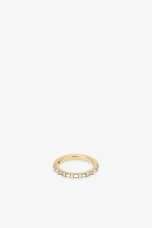 VRAI Infinity 14ct Yellow-Gold and 0.78ct Baguette-Cut Lab-Grown Diamond Ring