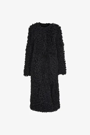 Whistles Womens Eliza Relaxed-Fit Shearling Coat