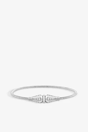 Boucheron Mens Jack De Single 18ct White-Gold and 1.04ct Round Diamond Bracelet