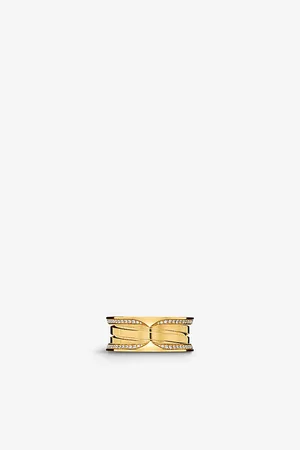 Bvlgari B.Zero1 18ct Yellow-Gold and 0.45ct Brilliant-Cut Diamond Ring