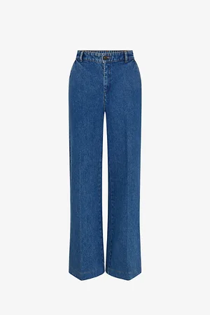 Soeur Womens California Wide Flared-Leg High-Rise Jeans