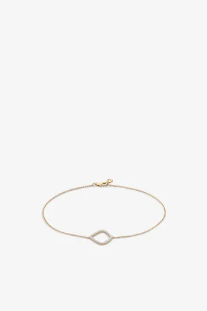 Monica Vinader Riva Kite Diamond and 18ct Gold-Vermeil Chain Bracelet