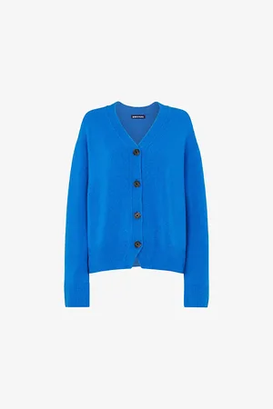 Whistles Womens Textured Wool-Blend Knitted Cardigan