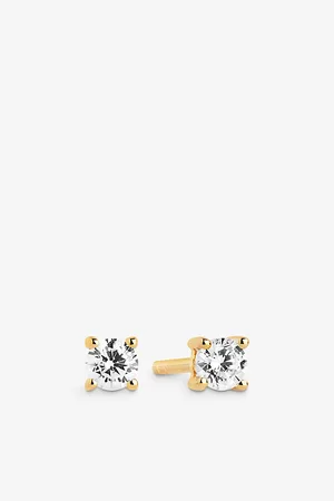 Sif Jakobs Princess Piccolo 18ct -Plated Sterling-Silver and Zirconia Stud Earrings