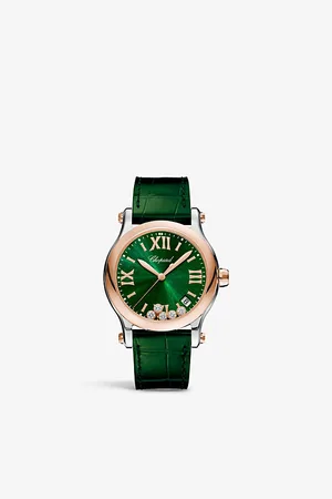 Chopard 278582-6005 Happy Sport 18ct Rose Gold, Stainless-Steel and 0.24ct Diamond Quartz Watch