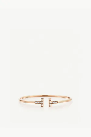 Tiffany & Co. T Wire Diamond and 18ct Rose-Gold Bracelet