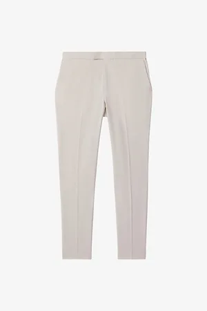 Reiss Mens Found Pressed-Crease Straight-Leg Stretch-Woven Trousers