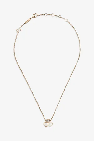 Chopard Happy Hearts Wings 18ct Rose-Gold, Mother-Of-Pearl and Diamond Necklace