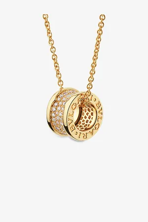 Bvlgari B.Zero1 18ct Yellow-Gold and 0.87ct Brilliant-Cut Diamond Pendant Necklace