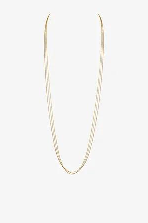 Cartier Trinity Yellow-Gold Triple Chain Necklace