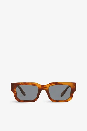 Giorgio Armani Womens Ar8184U Rectangular-Frame Tortoiseshell Acetate Sunglasses