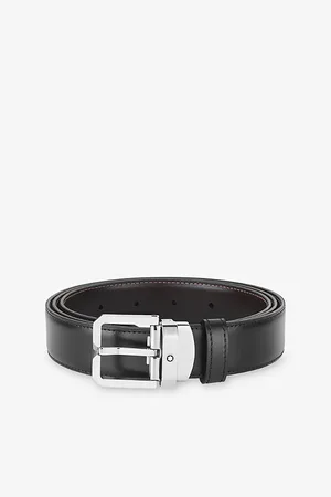 Montblanc Mens Logo-Engraved Reversible Leather Belt