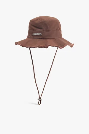 Jacquemus Mens Le Bob Artichaut Script-Hardware Large-Brim Cotton Bucket Hat