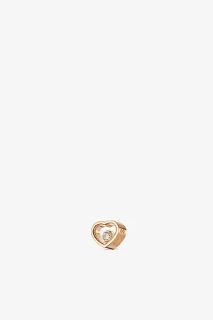 Chopard My Happy Hearts 18ct Rose-Gold and 0.05ct Brilliant-Cut Diamond Single Stud Earring