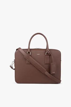 Sandro Mens Large Logo-Embossed Faux-Leather Briefcase