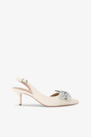 Carvela Womens Regal Bow-Embellished Heeled Leather Slingbacks