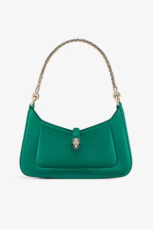 Bvlgari Womens Serpenti Baia Small Leather Shoulder Bag