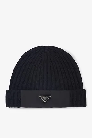 Prada Mens Re-Nylon Wool and Polyamide-Blend Beanie Hat